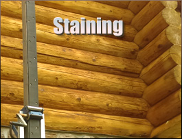  Strongsville, Ohio Log Home Staining